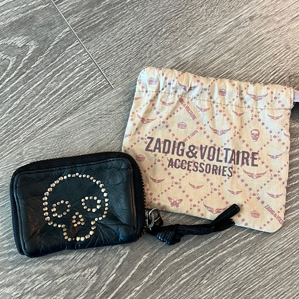 Zadig & Voltaire Mini Leather Skull Wallet